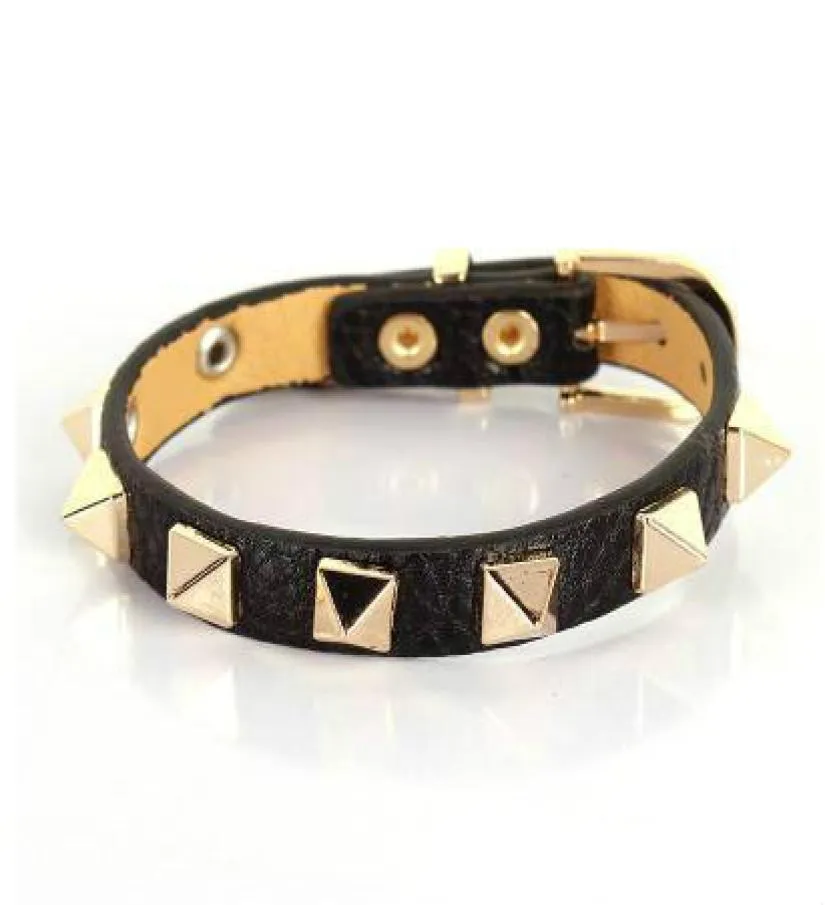 Nouveau joli bracelet PUNK de style star de la mode pour femmes et bonbons multicolore pour femmes, bracelet à rivets pour cadeau 8z75p8756048