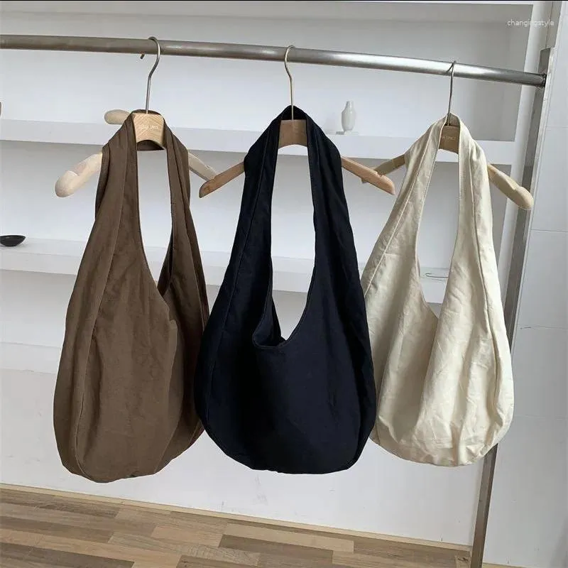 Bolsas de cintura Mujeres Lienzo Crossbody Bolsa Oblique Cross Single Mochila Gran Capacidad Hombro Retro Dumpling Hobos