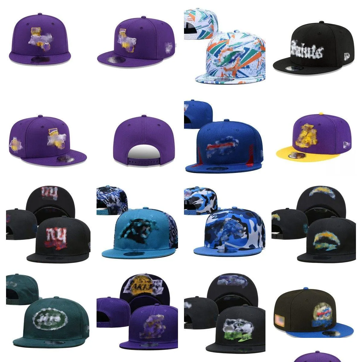 Snapbacks Designer Chapéus Atacado Todas as Equipes Logo Uni Algodão Bordado Futebol Baskball Malha Fechada Flex Gorros Pescador Chapéu Hip Ho Dhjry