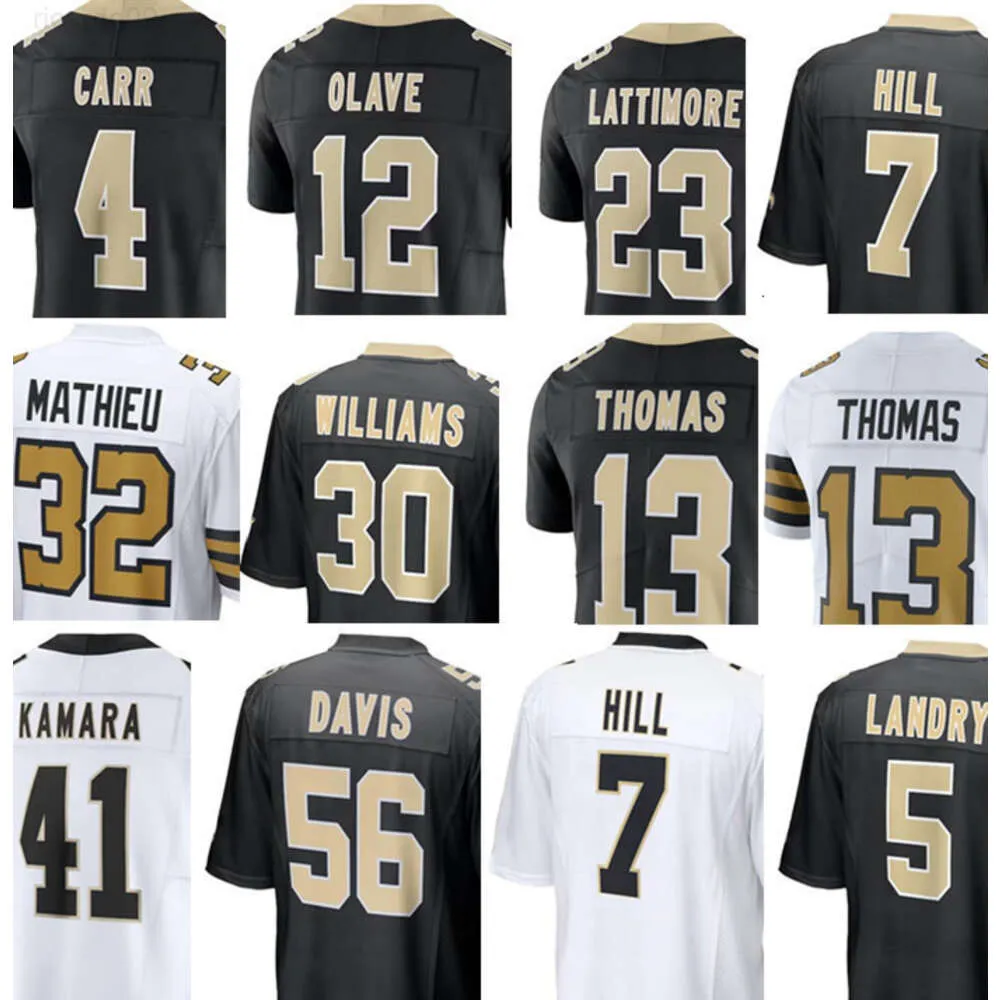 NFL American Football Shirts Featuring Derek Carr Alvin Kamara Chris Olave Marshon Lattimore Cameron Jordan Chase Young Taliese Fuaga Carl Granderson Erik McCoy Taysom Hill And Jake Haener From Ricard...