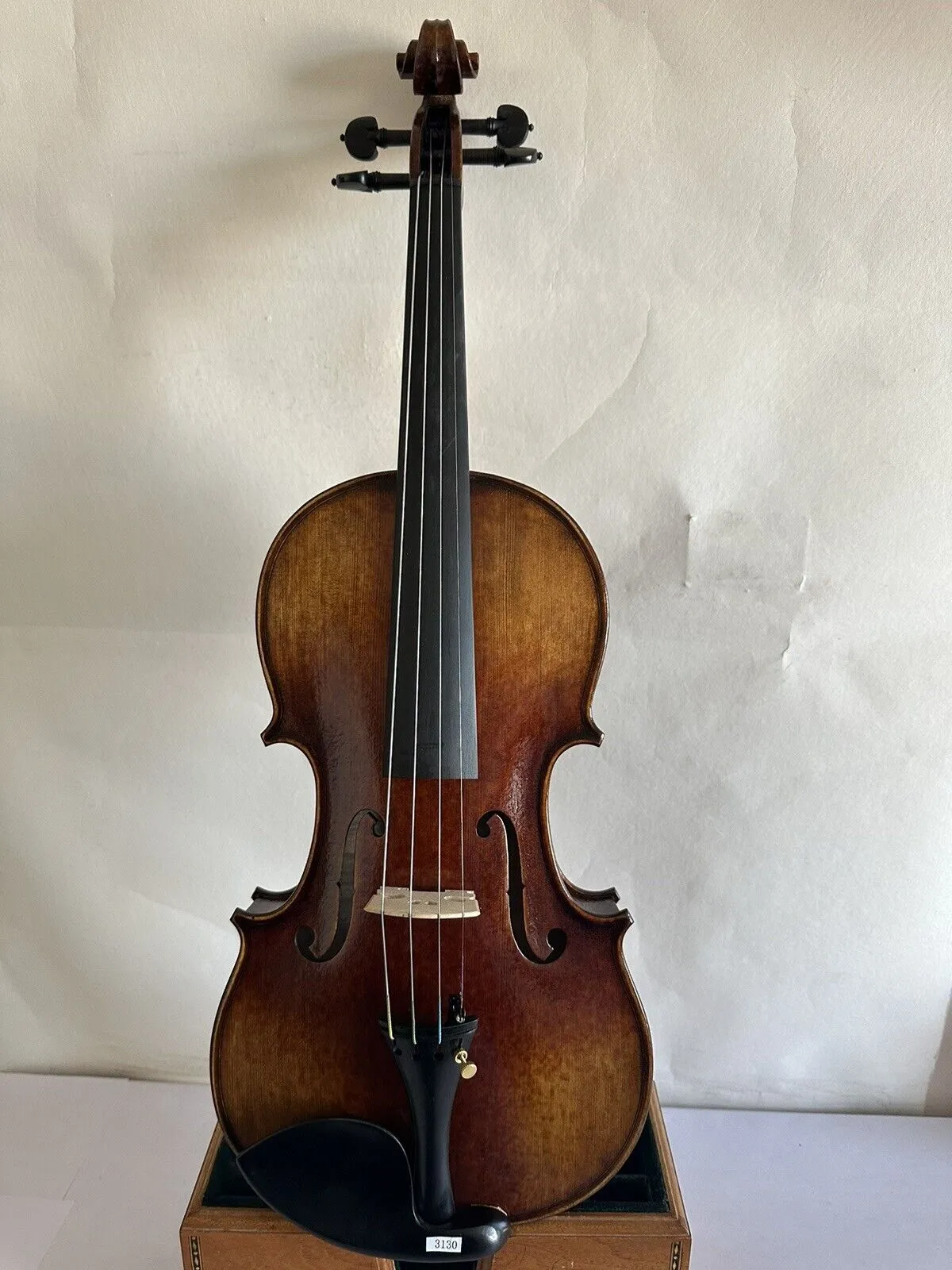 Master 4/4 Violin Stradi Model 1PC Famed Maple Back Spruce Top Hand Made K3130