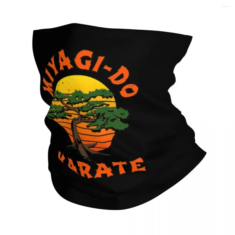 Sciarpe Anni '80 Karate Kid Judo Dojo Film Bandana Copricollo Stampato Miyagi-Do Sciarpa avvolgente Maschera multifunzionale Ciclismo Unisex Adulto Lavabile