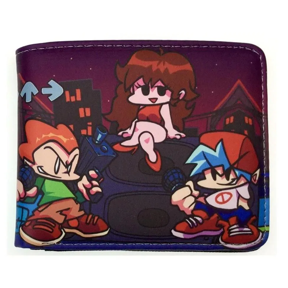 Wallets Game Friday Night Funkin FNF Wallet Short Purse For Student