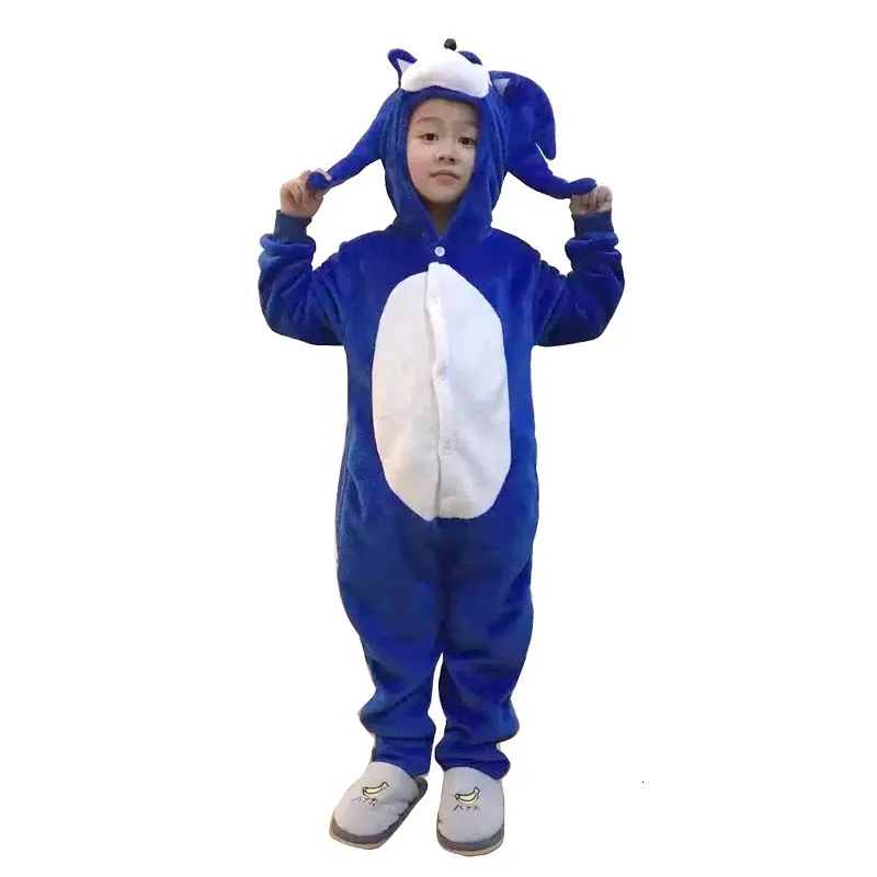 Pijama Kids Kigurumis Onesie Pijama Flanel Tam Vücut Pijamas Kış Takım Takım Karikatür Uyku Uyku Giyim Anime Kıyafet Bütün Tulum 231202