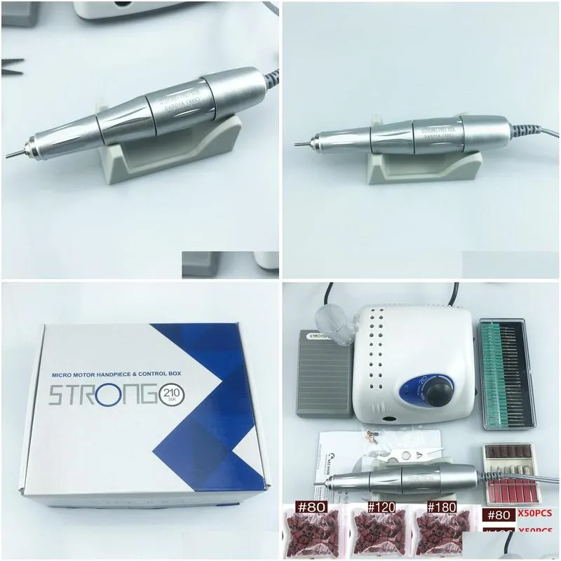 Acessórios de broca de unhas 45000RPM Sier Handpiece Forte 210 Pro 105 105L 65W Brocas Manicure Hine Pedicure Arquivo Elétrico Bits1585924 Dhhqr