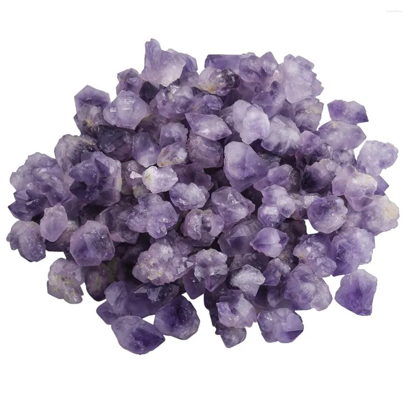 Smyckespåsar 1 kg Natural Amethyst Rough Crystal Stone för att göra Reiki Healing Wicca (cirka 60-80 st) fiskdekor