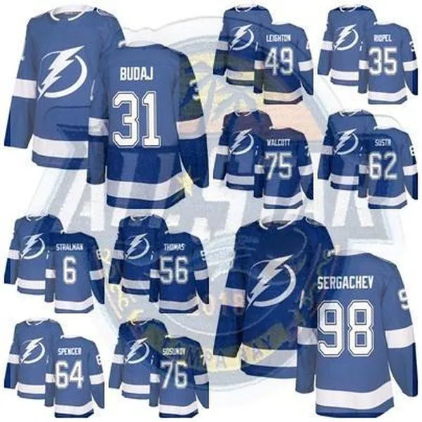 2018 All Stars Mens AD Tampa Bay Lightning Hockey Jersey Peter Budaj 1 Connor Ingram 49 Michael 