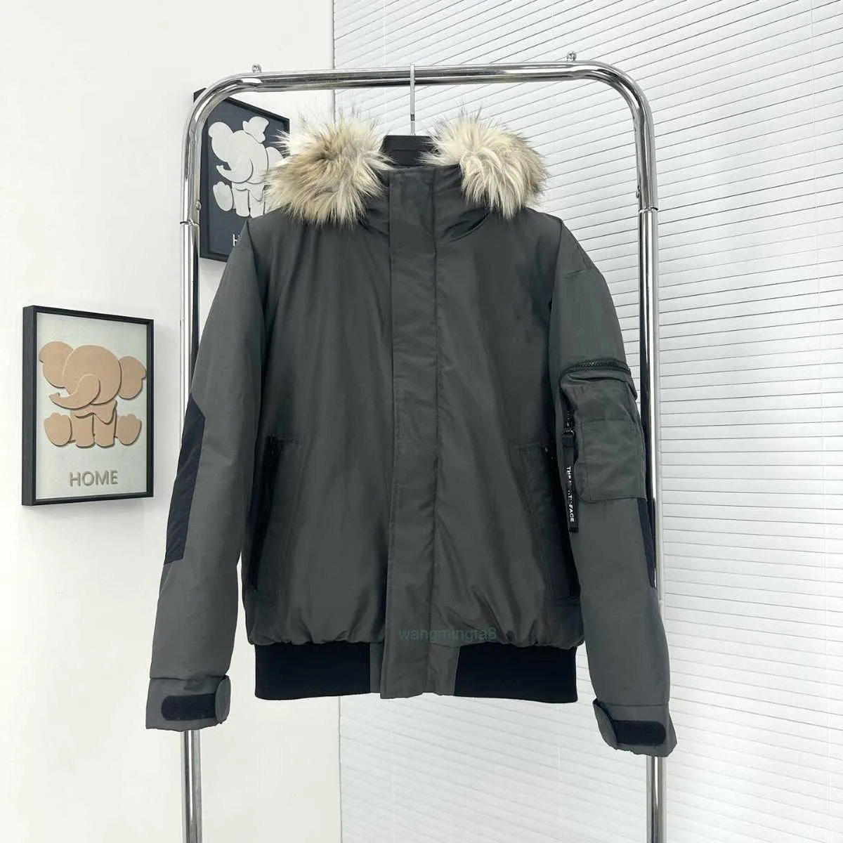 Parka in Piumino da Donna The Mohct Feao~Light Luxury North Face Giacca da Volo Corta con Collo in Pelliccia Ampio e Antivento Piumino da Uomo e da Donna Caldo e Antivento 3l5n