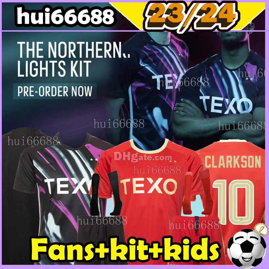 23/24 Aberdeen Soccer Jerseys Miovski Barron Shinnie Clarkson Sokler Morris MacDonald Duk Doohan Besuijen Polvara Duncan 2023 2024 Men Kids Football Shirt