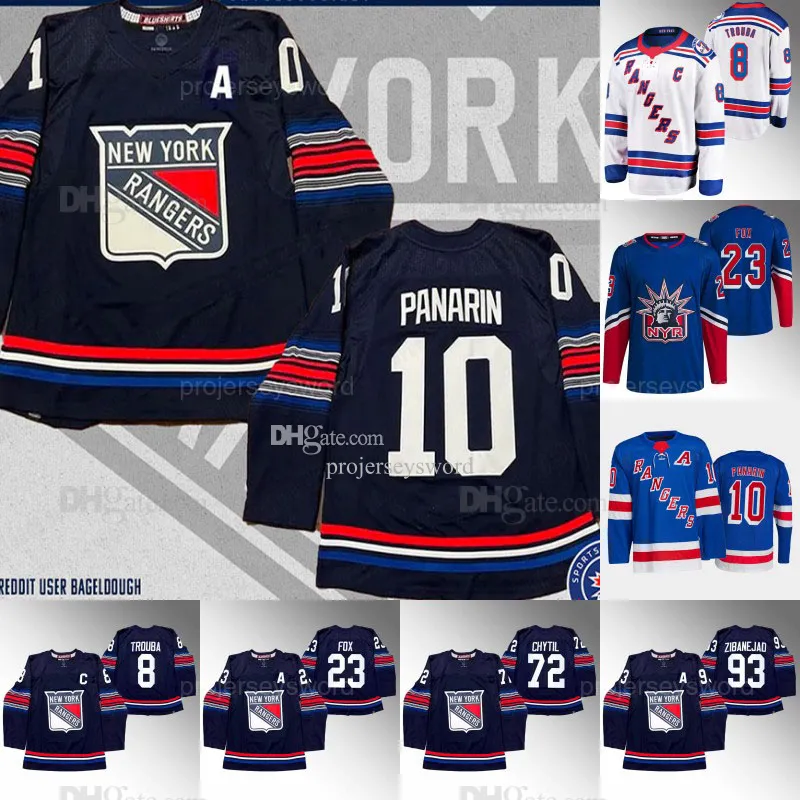 NY Artemi Panarin Rangers 2023 24 Third Jersey Adam Fox Vincent