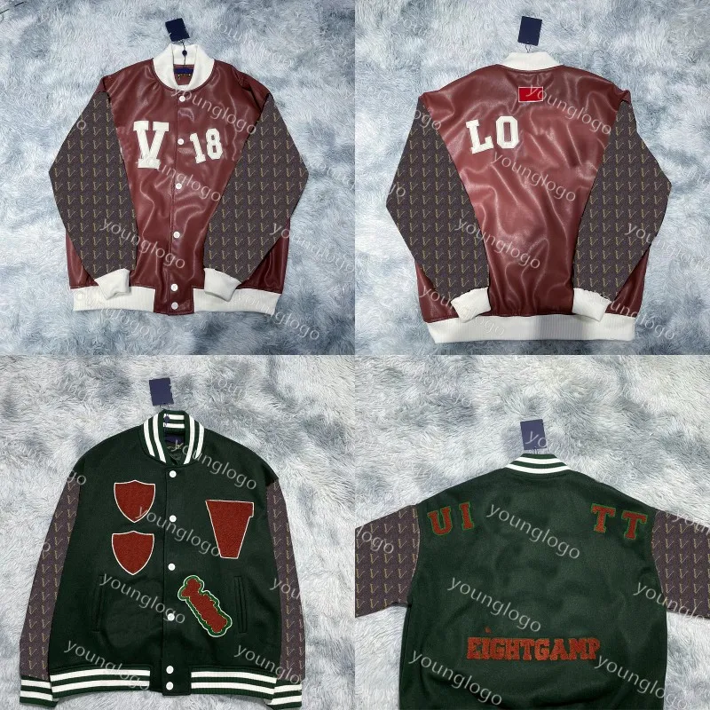 Luxe leren jassen Heren Designer Varsity Jacket Hiphop-stijl jassen Casual losse bovenkleding