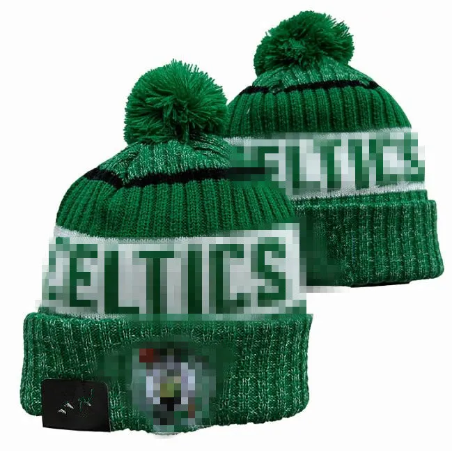 2023 Boston''celtics''beanie Baseball Squadra nordamericana Toppa laterale Inverno Lana Sport Cappello lavorato a maglia Skull Caps Berretti A3