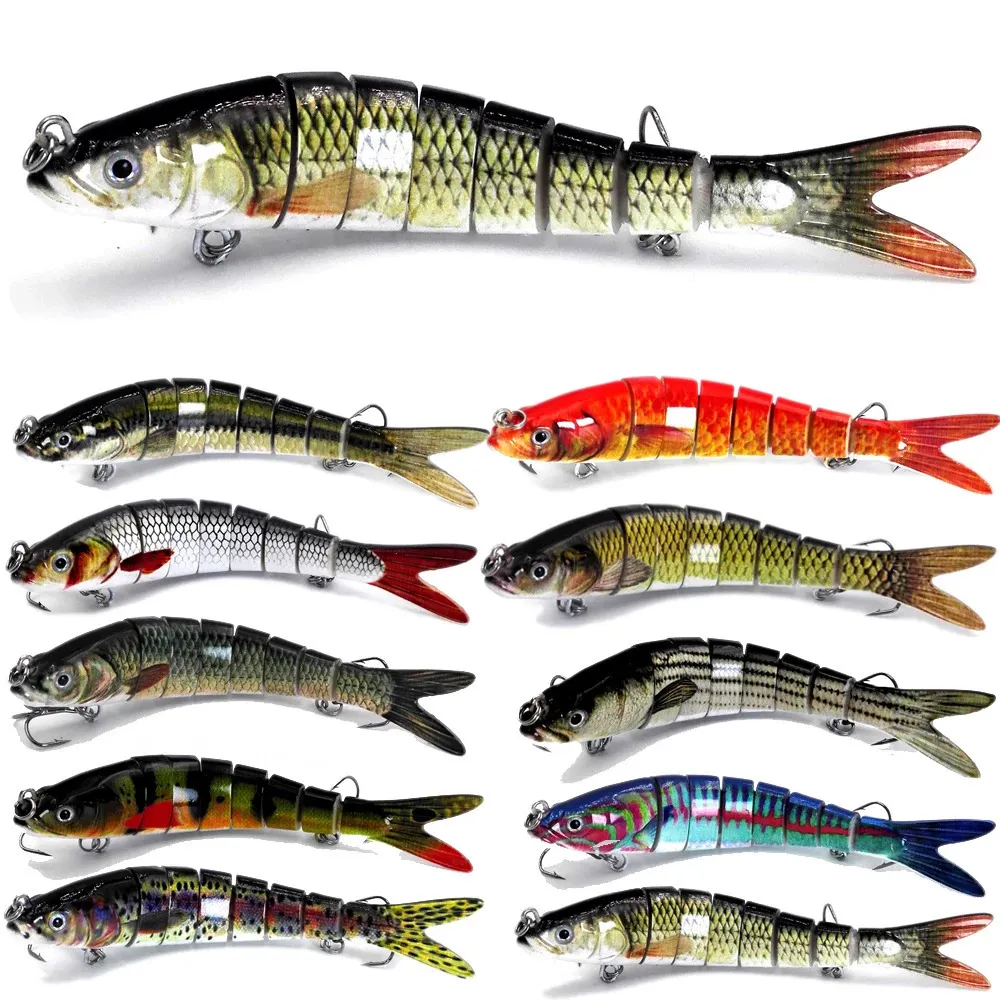 Baits Lures Proaovao 7-19g Swimbait Pike Wobblers Crankbait Fishing Lure Multi Jointed Hard Bait Segment Multi-Jointed Artificial Lures 231201