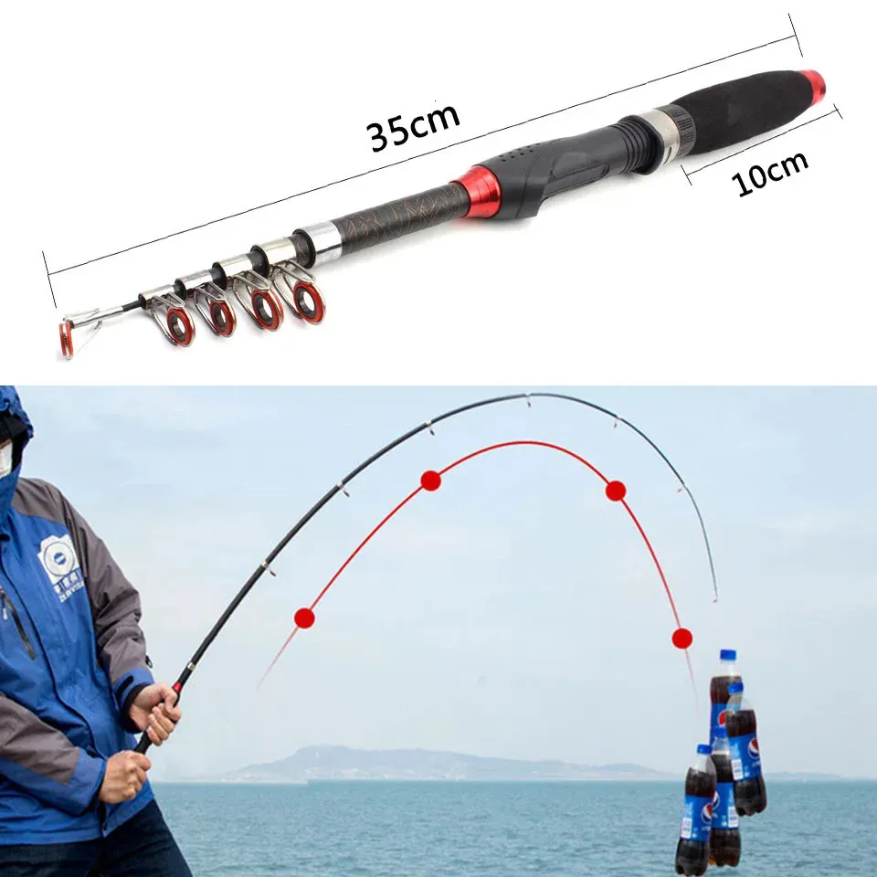 Boat Fishing Rods ultrashort 12m 15m 19m 21m Multifunction telescopic fishing rod carbon carp Portable Travel pocket pole Children 231213