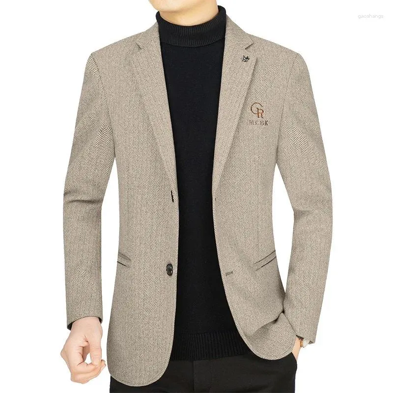 Trajes para hombres Hombres Blazers delgados Chaquetas Hombre Negocios Casual Diseñador Abrigos Ropa formal Primavera Otoño Tamaño 4