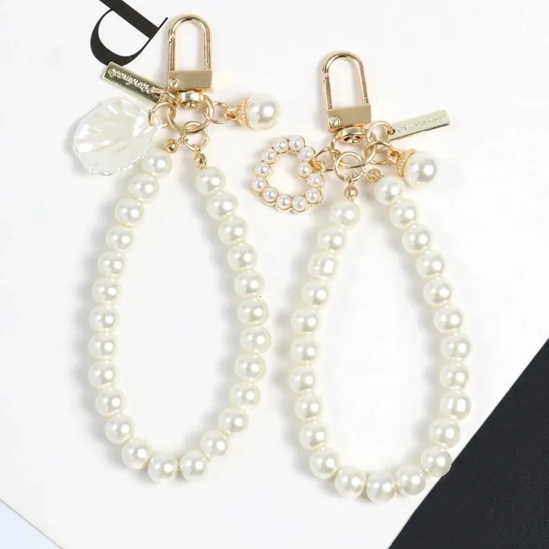 Bag Parts Accessories 1PC Pendant Keychain Mobile Phone Case Chain Pearl String Decoration Accessory DIY Buckle Ring Hook Key Holder 231202