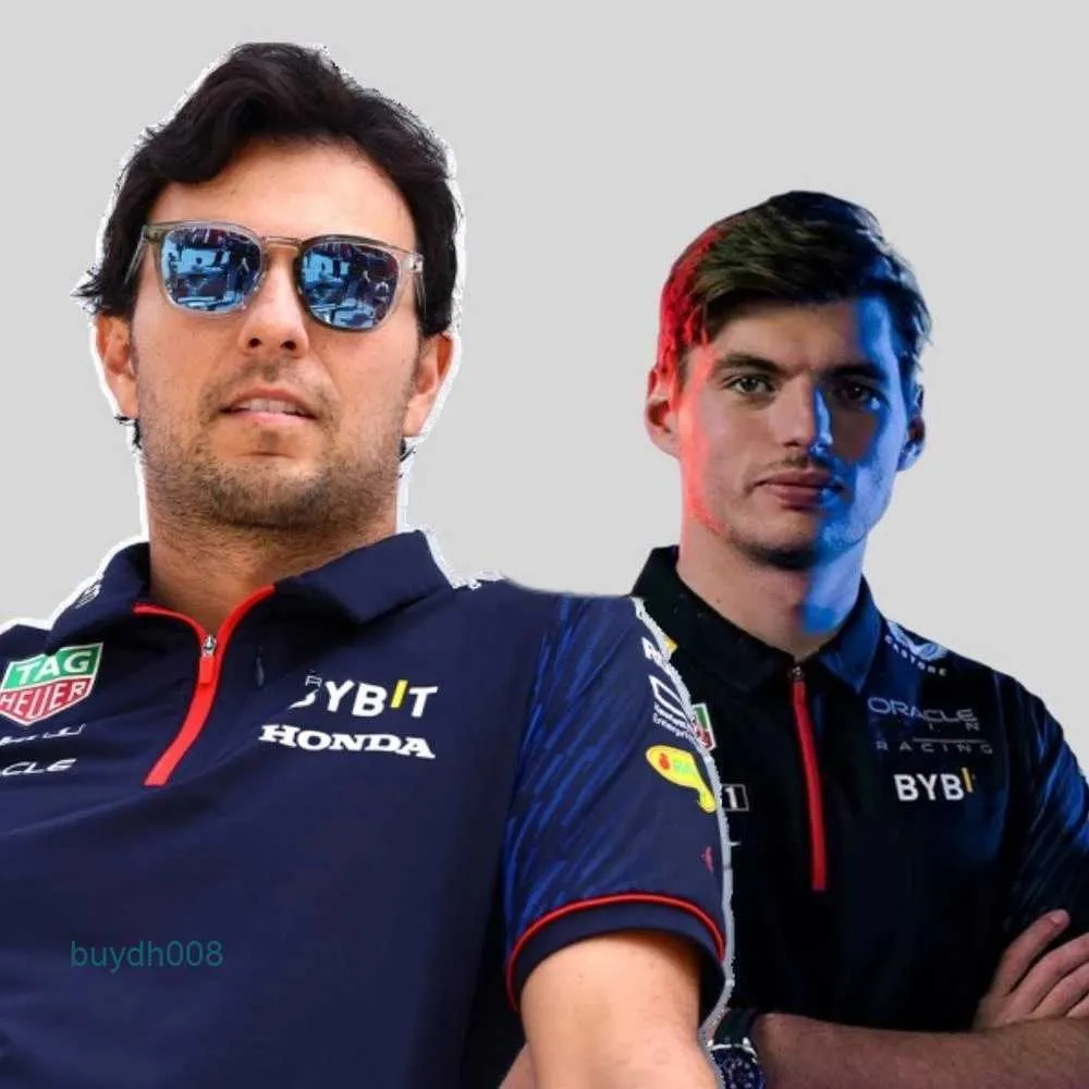 T-shirty mężczyzn 2023/2024 NOWOŚĆ FORMULA ONE Racing Team Polos Oficjalna strona Oracle Red Color Bull Polo Sergio Perez Shirt Fan Jersey Cimr