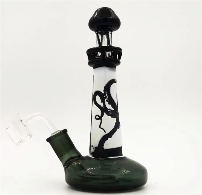 Lighthouse Glass Water Bongs With 144mm Female Joint Handmade Glass Water Pipe Pipes Oil Rigs Recyclyer Bubblers2304621