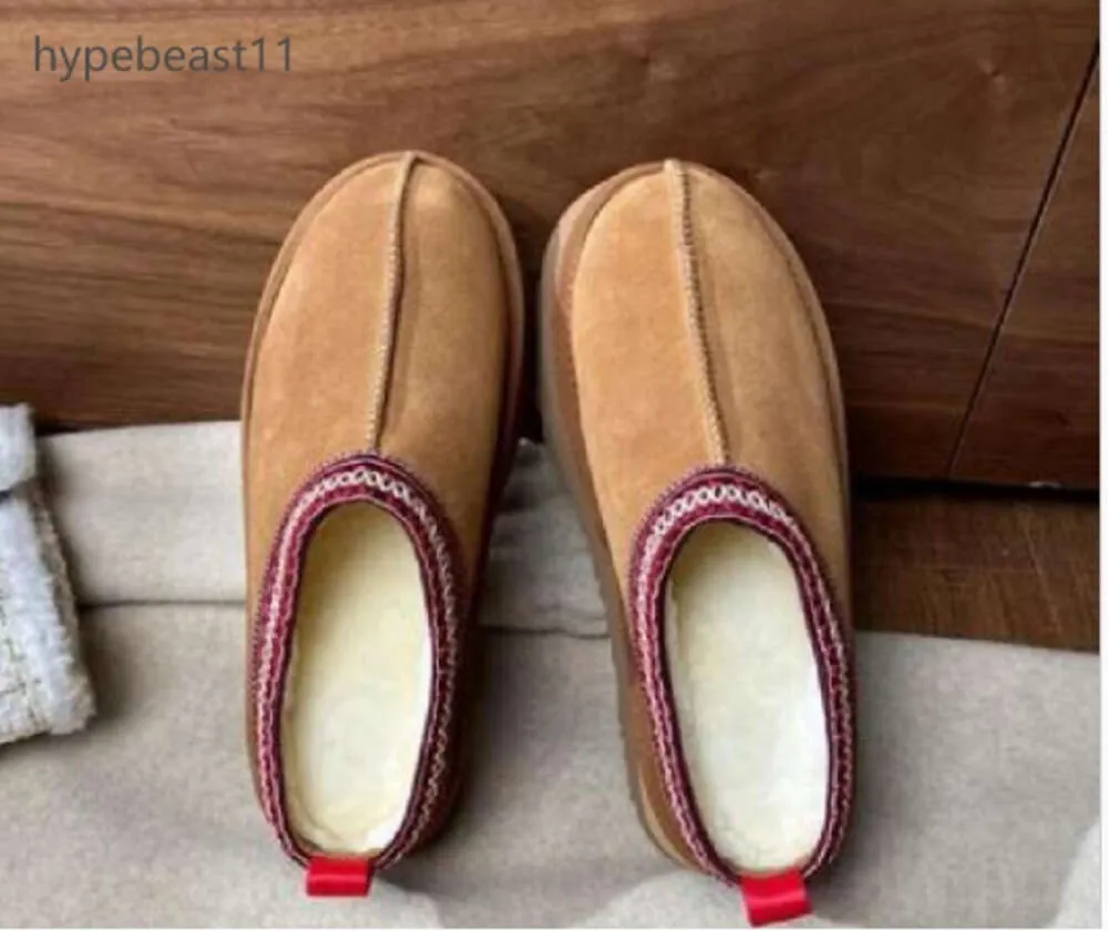 Australië Dameslaarzen Designer Tasman Sneeuw Winterlaarzen Dames Platform Bont Slippers Klassiek Suède Schapenvacht Wol Enkel Motion ontwerp Hoge kwaliteit schoenen Efhy