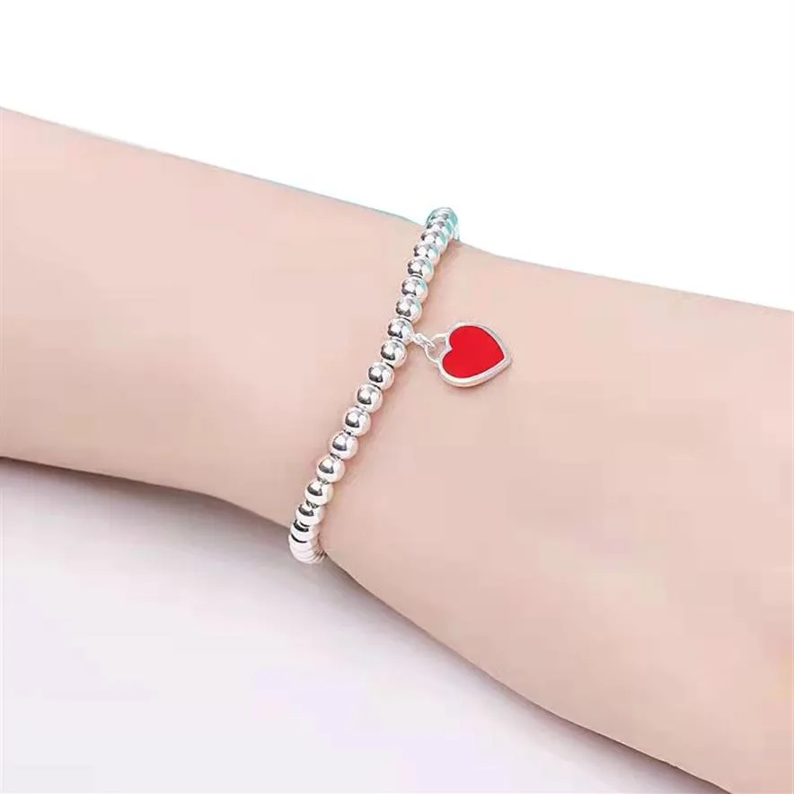 Marca de lujo Pulseras Joyería de diseño para mujer moda doble amor Pulsera de alta calidad 925 plata Navidad San Valentín 252j