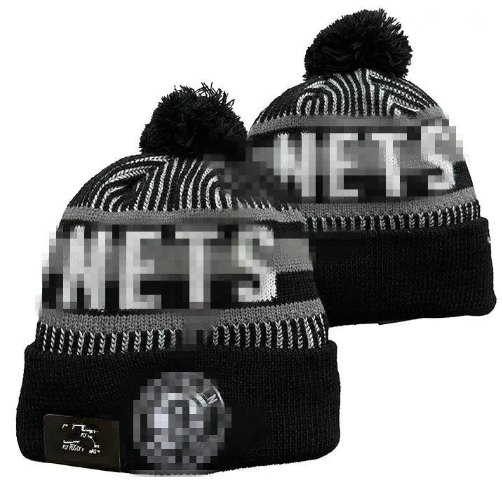 2023 Brooklyn''Nets''Beanie Baseball North American Team Side Patch Winter Wool Sport Knit Hat Skull Caps Beanies a0