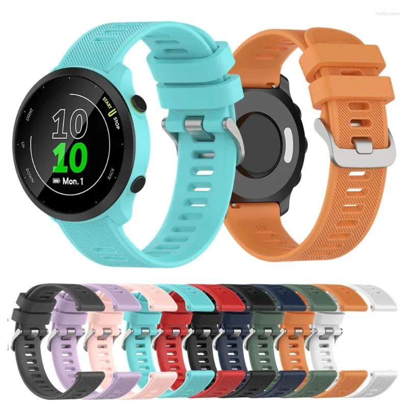 Bracelets de montre Bracelet en Silicone pour Garmin Forerunner 158 55 245 245M 645 Vivoactive 3 20mm Bracelet de Sport bracelets Venu