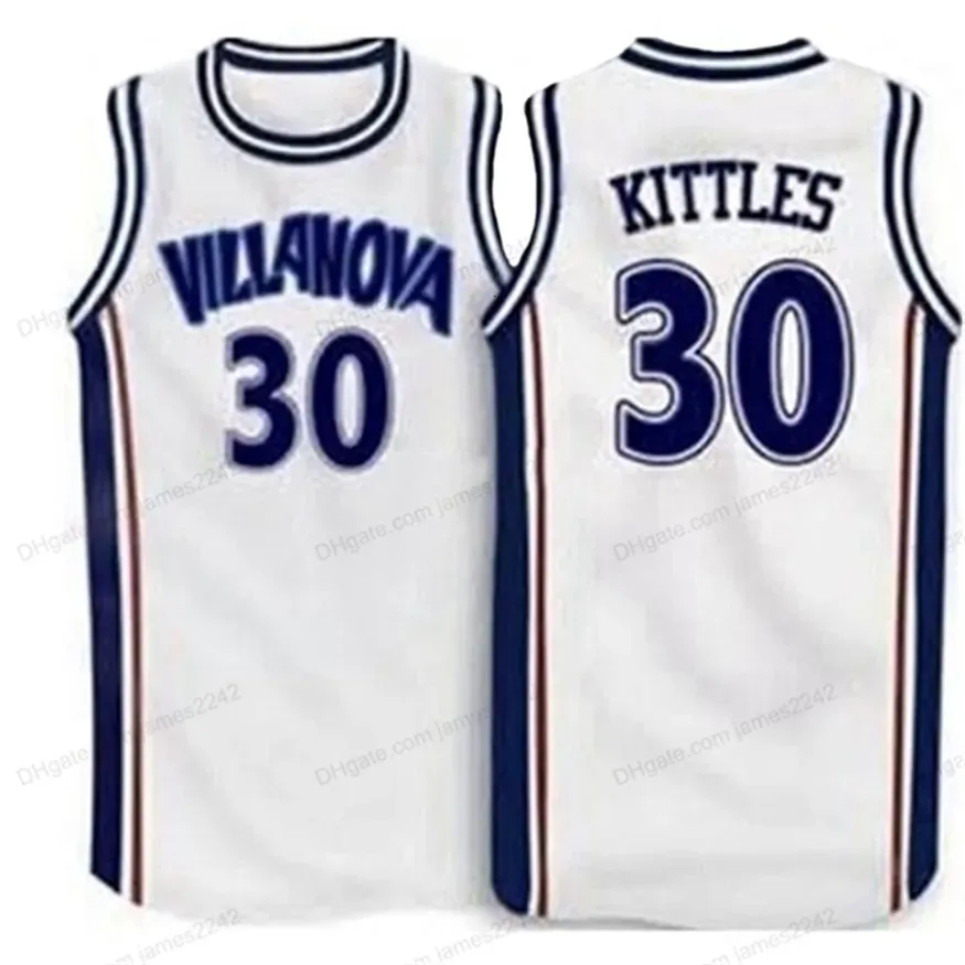 Nikivip Custom Kerry Kittles #30 College Basketball Jersey Men's Ed White أي حجم 2xS-5XL والرقم العلوي جودة قمصان