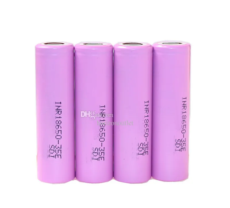 100% High Quality 35E INR18650 Battery 3500mAh Pink INR 18650 Lithium Rechargeable Li-ion Batteries Cell For Samsung Cells