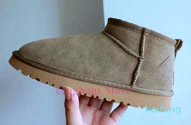 kar botları koyun derisi Tasman bayanlar ug tasarımcı moda yün sıcak slip-on terlik ayakkabıları