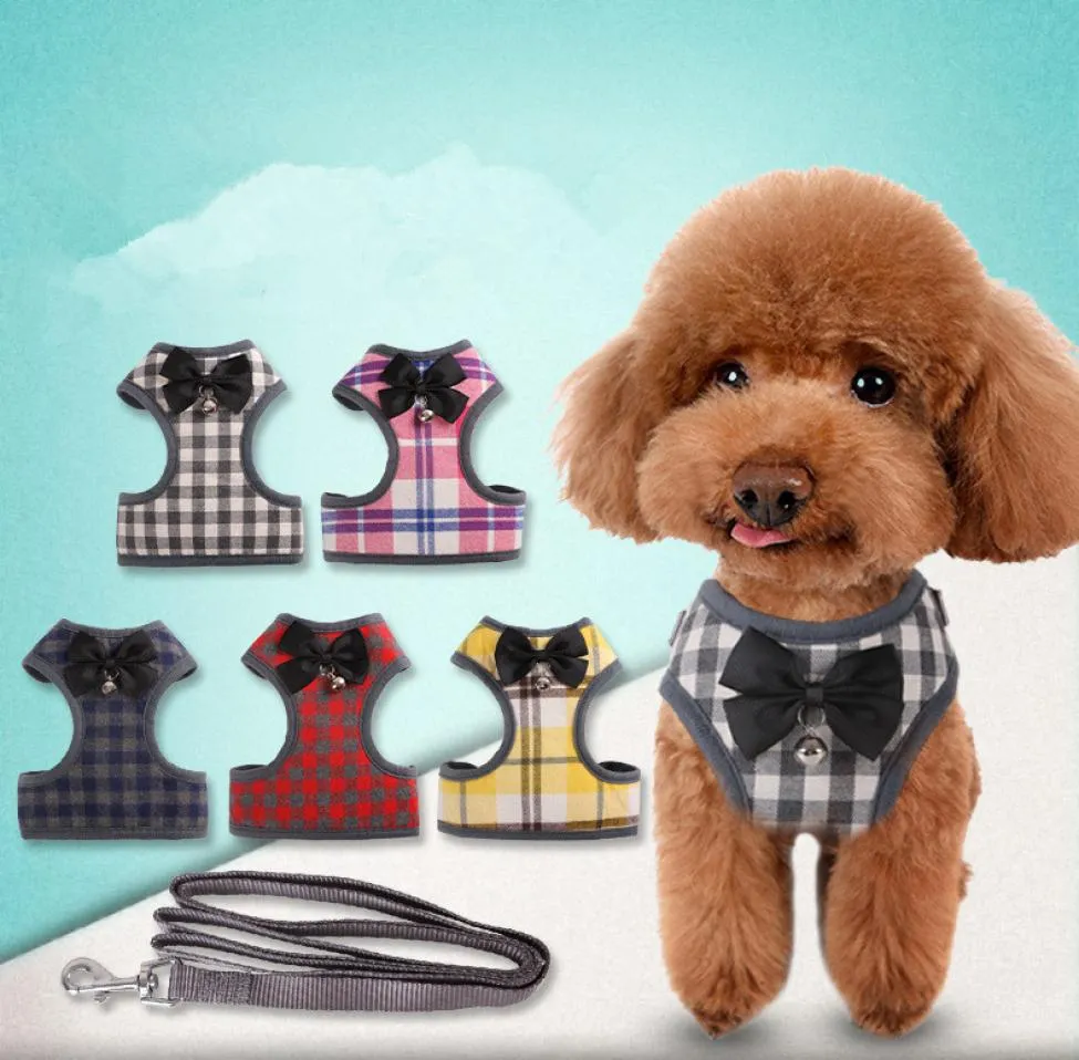 Pet Dog Collars Harness and Leasches Set Nylon Vest Type Puppy Small Dogs Cat Clothes Accessories Puppy Vest9964933