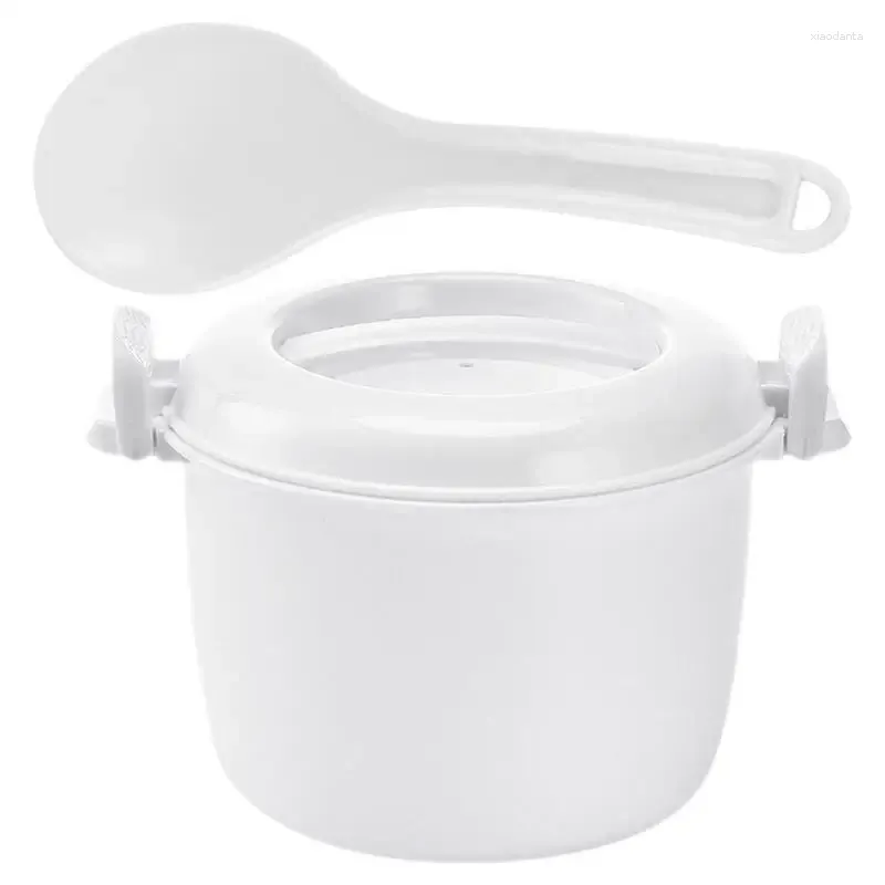 Servies 1 Set Magnetron Verwarmde Lunchbox Thermische Bento Kan Gestoomde Rijstsoep Thuis Geel Klein Met Lepel