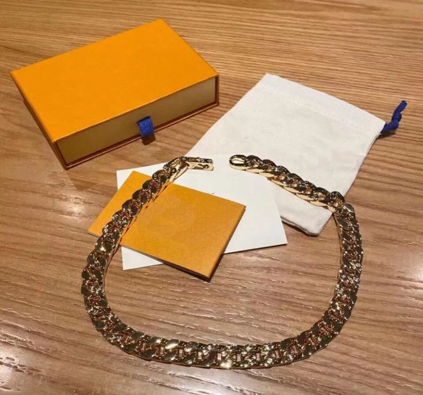 Modna stal nierdzewna litera złota kubańska łańcuch naszyjnik bransoletka Choker dla mężczyzn i kobiet miłośnicy prezent biżuterii z hopem z 1074565