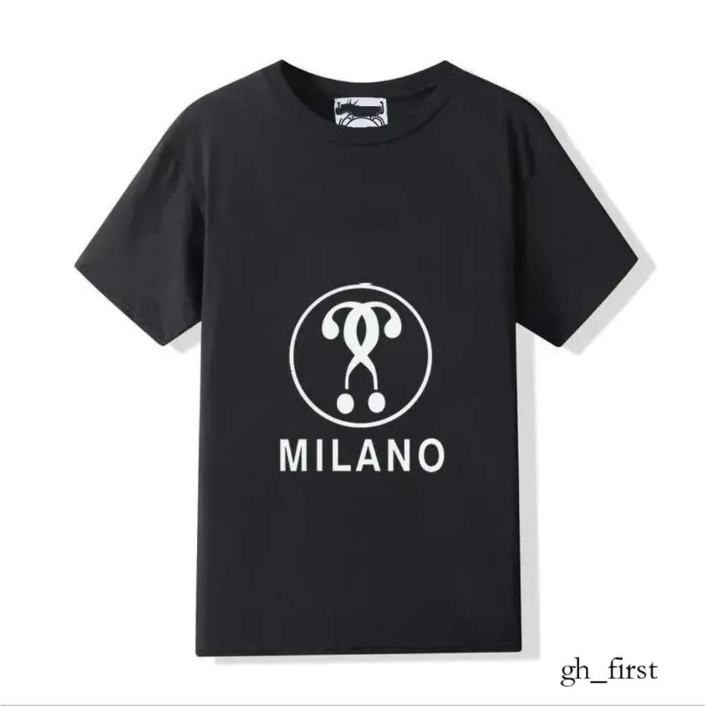 Moschino Womens Designer Sweat à capuche de mode de luxe T-shirt Marque T-shirt Vêtements Spray Lettre à manches courtes Spring Summer Tide Hommes et femmes Tee 936