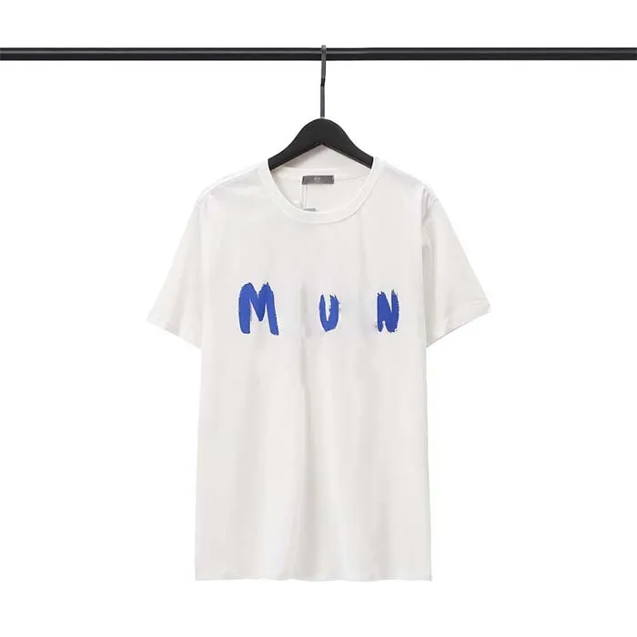 Nouveau T-shirt pour hommes Noir blanc rose lâche hip hop lettres imprimées utilisant des doubles brins serrés double fil tissu de coton tissu doux hommes et femmes avec le même