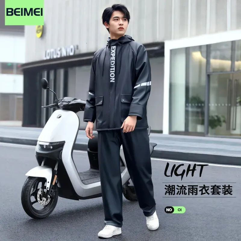 Rain Wear PVC Split Raincoat Rain Pants Suit Waterproof Motorcykel Specialdräkt Kvinnor Regncoat Män utomhusresor Partihandel 231201