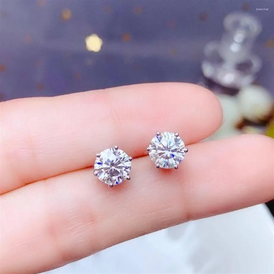 Stud Earrings 0 5-1 Carat D Color Moisanite For Women's Highest Quality 100% 925 Sterling Silver Sparkling Wedding Jewelry303F