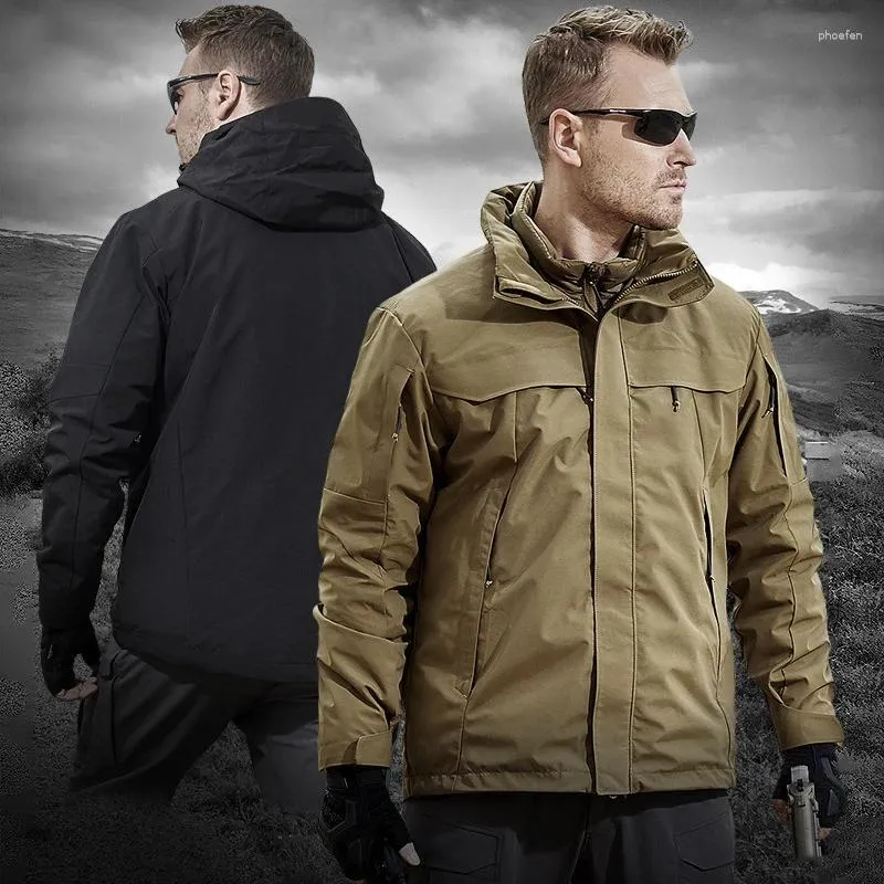 Jaquetas masculinas jaqueta de inverno homens quentes à prova d'água casacos táticos forro para hombre térmico parkas exército dos eua com capuz outwear windbreaker