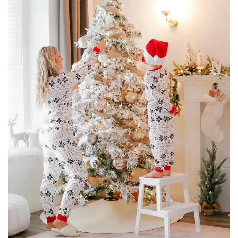 White and gold christmas pajamas hotsell