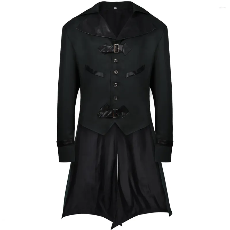 Giacche da uomo Giacca vittoriana Steampunk medievale retrò per abbigliamento da uomo Frac Cappotto giacca a vento gotico pirata rinascimentale