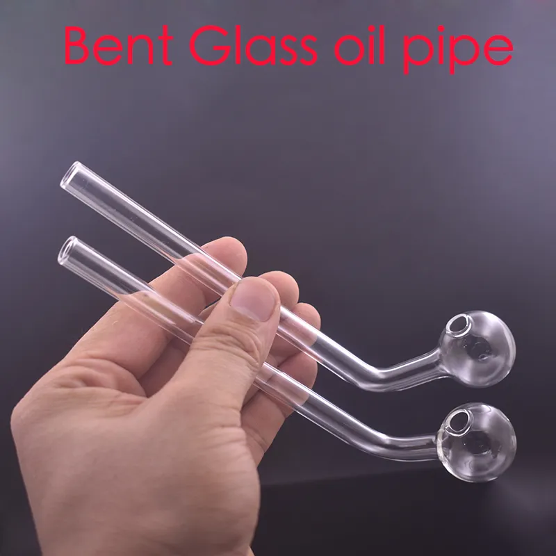 Atacado tubos de queimador de óleo de fumo Grande 17 cm de espessura Dobrado tubo coletor de vidro transparente para bongos de água dab rig