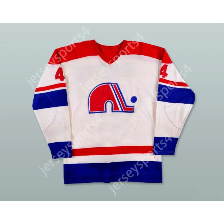 Anpassad Francois Lacombe 4 WHA 1973-74 Quebec Nordiques Home Hockey Jersey New Top Stitched S-M-L-XL-XXL-3XL-4XL-5XL-6XL