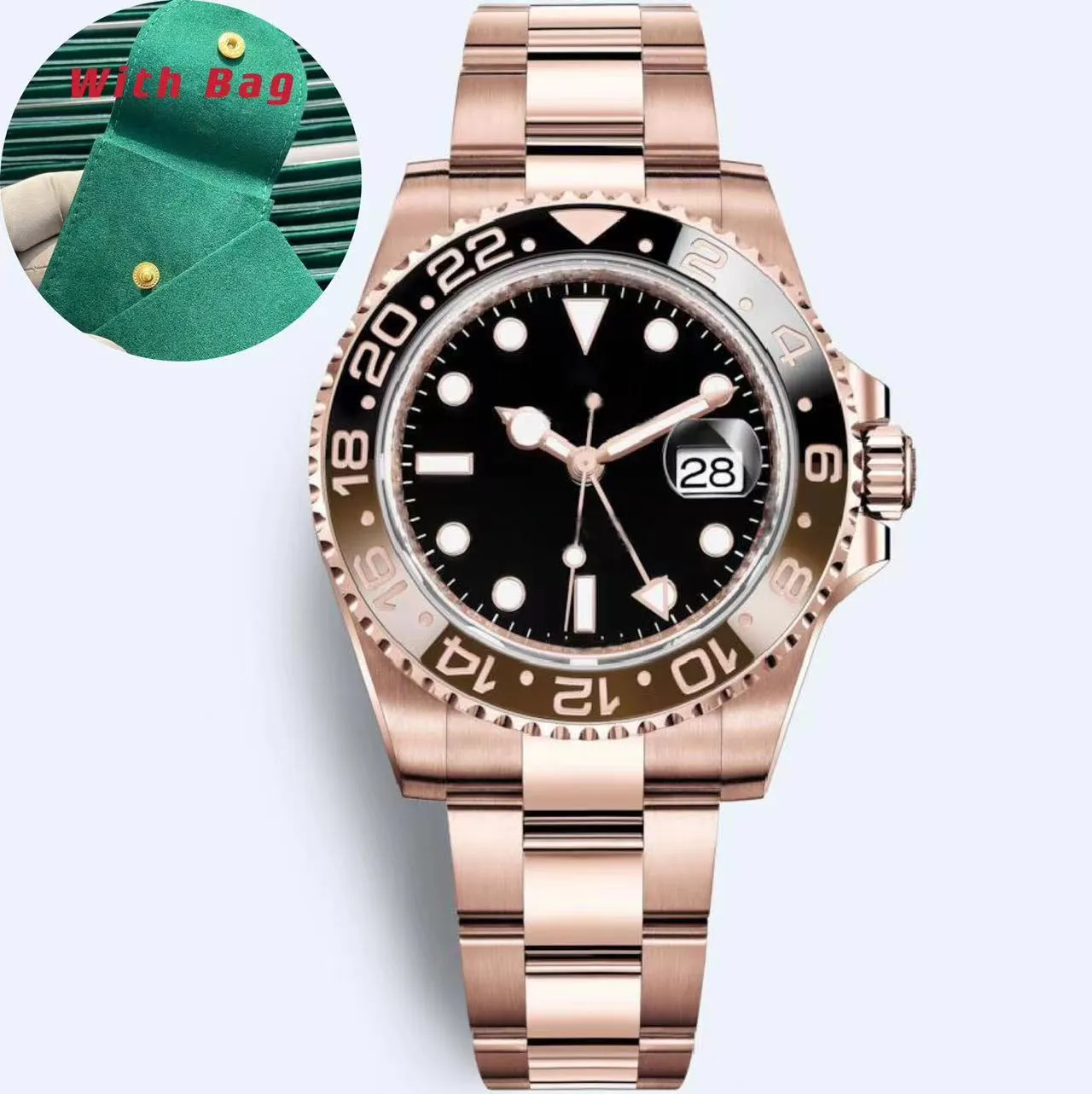 GMT II zegarki męskie Watch Wysokiej jakości Orologio Uomo All Funkcja Man Watch Designer Sapphire Waterproof Waterproof 41 mm Montre Luxe Automatyczne mechaniczne