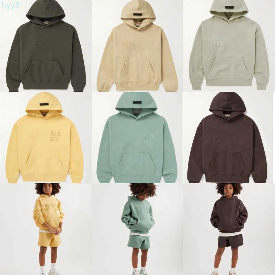 Moletons masculinos Crianças Kid Designer Roupas de Bebê Essentailhoodie Com Capuz Criança Primavera Outono Inverno Manga Comprida Estética com Bolsos Designs Streetwear