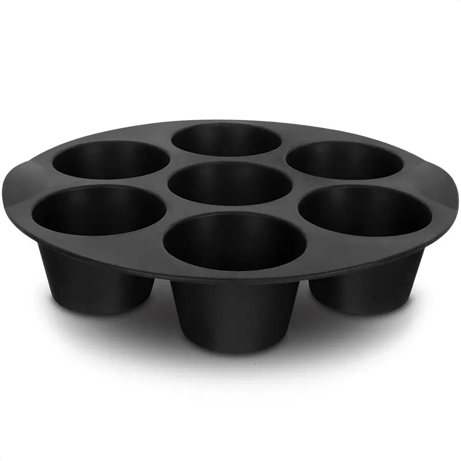 Baking Moulds 7 Cups Airfryer Silicone Muffin Pan Cupcake Mold for 3.5 to 5.8 L Air Fryer Accessories Non Stick Mini Cake Mould 231202