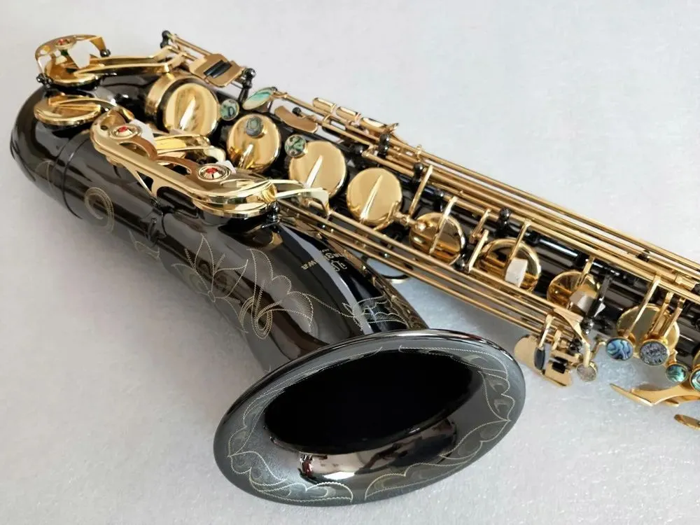 Superprestatie Professionele T-W037 Tenor Sax B Flat Tune musical Beste kwaliteit zwartgouden saxofoon