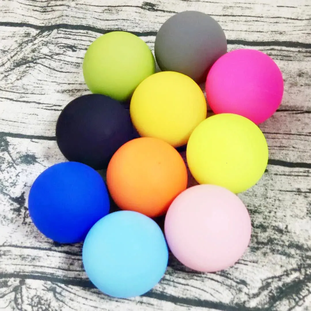 Other Massage Items Silicone Fascia Massage Ball 63MM Fitness Trainer Feet Muscle Relax Ball For Yoga Pilates Stress Pain Relief Exerciser Gym Home 231201