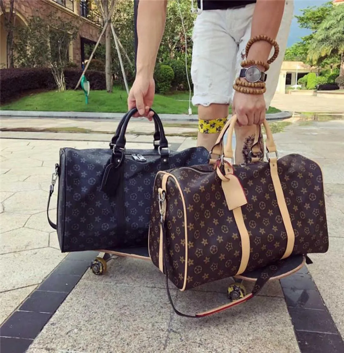 Branded duffle sale bag