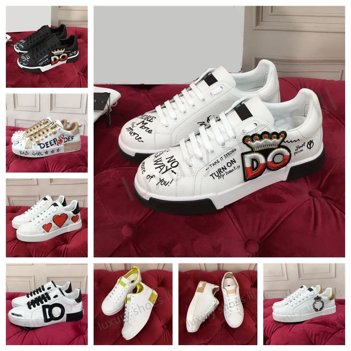 designer schoenen herenschoenen sneakers damesschoenen mode schoenen trainers graffiti zwart wit muzieknoot liefde hart borduurwerk patch kwaliteit hoge kalfsleren schoenen