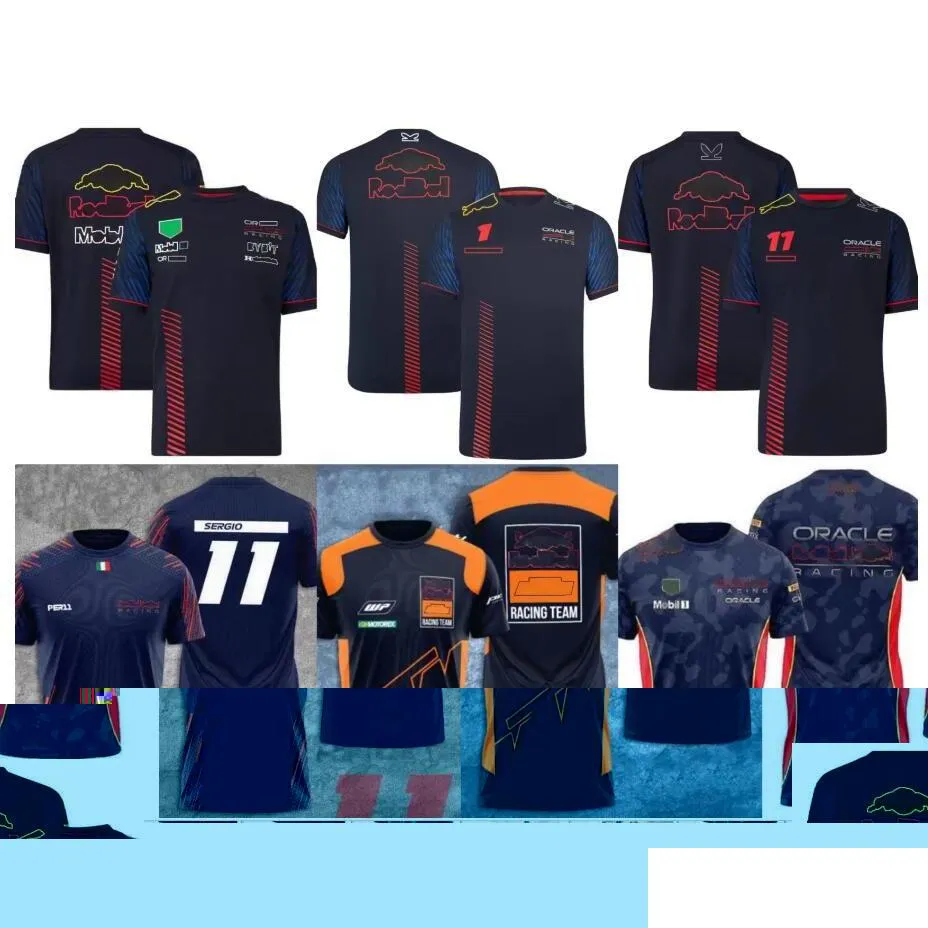 Vêtements de moto F1 Racing Suit Summer Team Chemise à revers Même style Personnalisation Drop Livraison Mobiles Motos Accessoires Dhdji