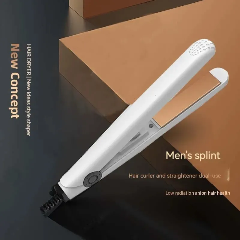 Hair Straighteners Curling Iron Mens Special Straight Volume Dualpurpose Straight Board Clip Fluffy Hair Artifact Boys Mini Electric 231201